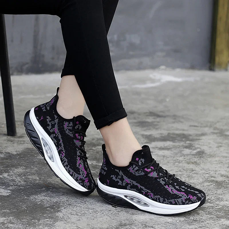 Women's Sneakers Platform Toning Wedge Zapatillas Sports Shoes for Woman Swing Slimming Sneakers Fitness Gym Walking Footwear88