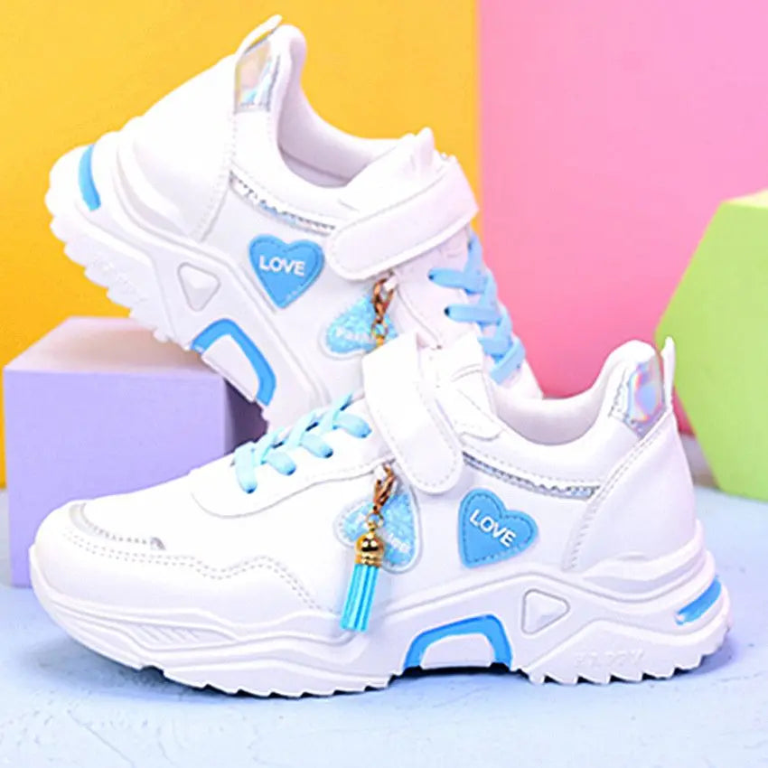 5-18y Children Sneakers Girls Casual Shoes Spring Autumn Kids Breathable Soft Soled Anti-slip Cartoon Princess Walking Footwear