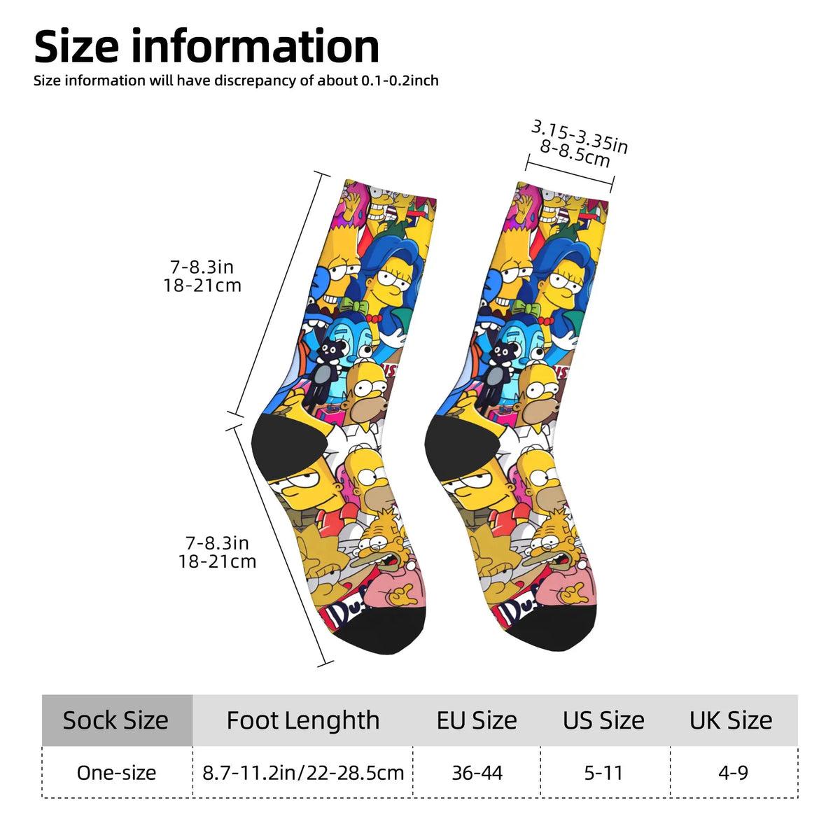 Homer S-Simpsons And Friends Meme Stockings Novelty Socks Unisex Men Breathable Socks Autumn Running Pattern Anti Socks Gift