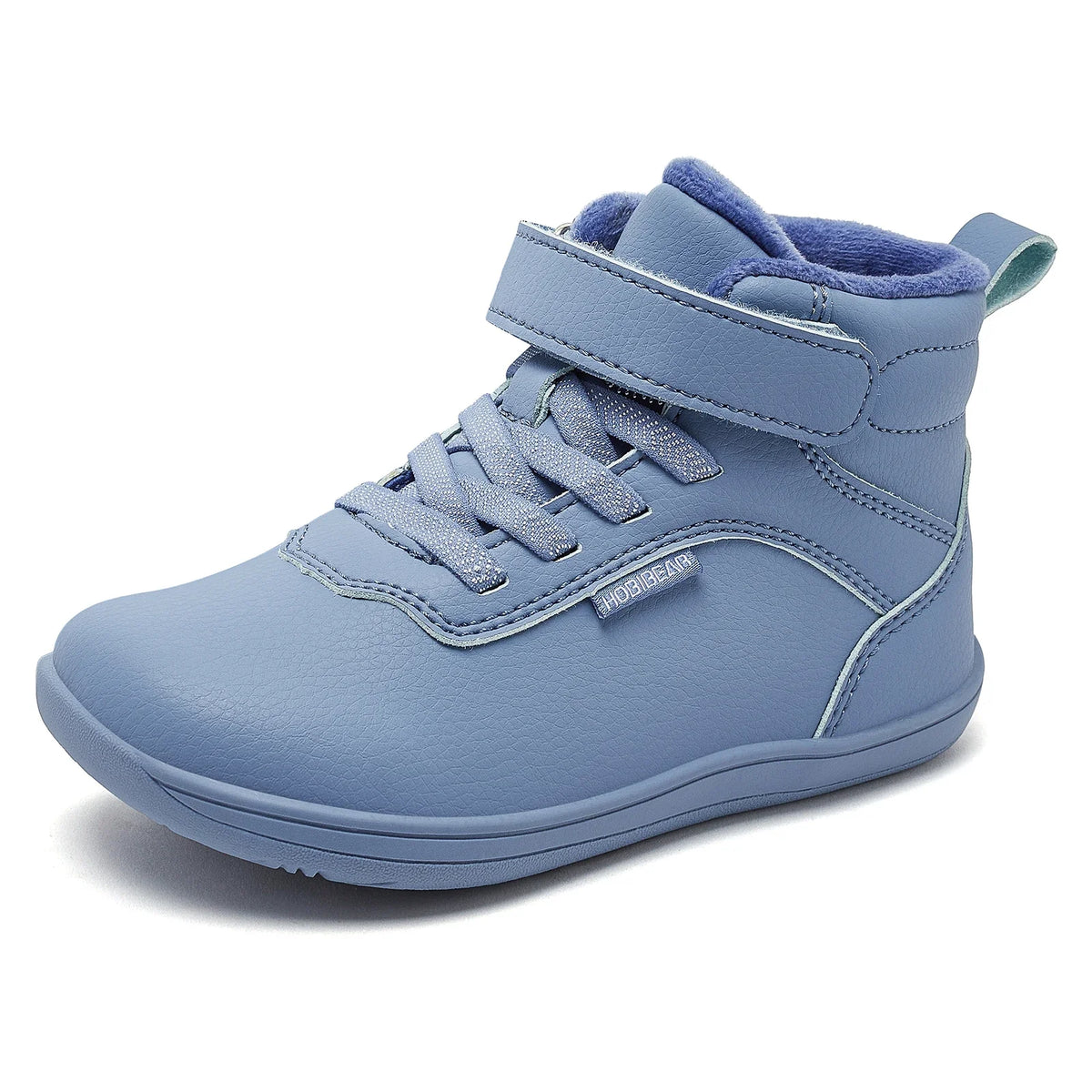 NEW Kids Winter Barefoot Shoes Little/Big/Kid Wide Toe Box Warm Faux Fur Lined Ankle Hook-Loop Sneakers Kids boots Free shipping