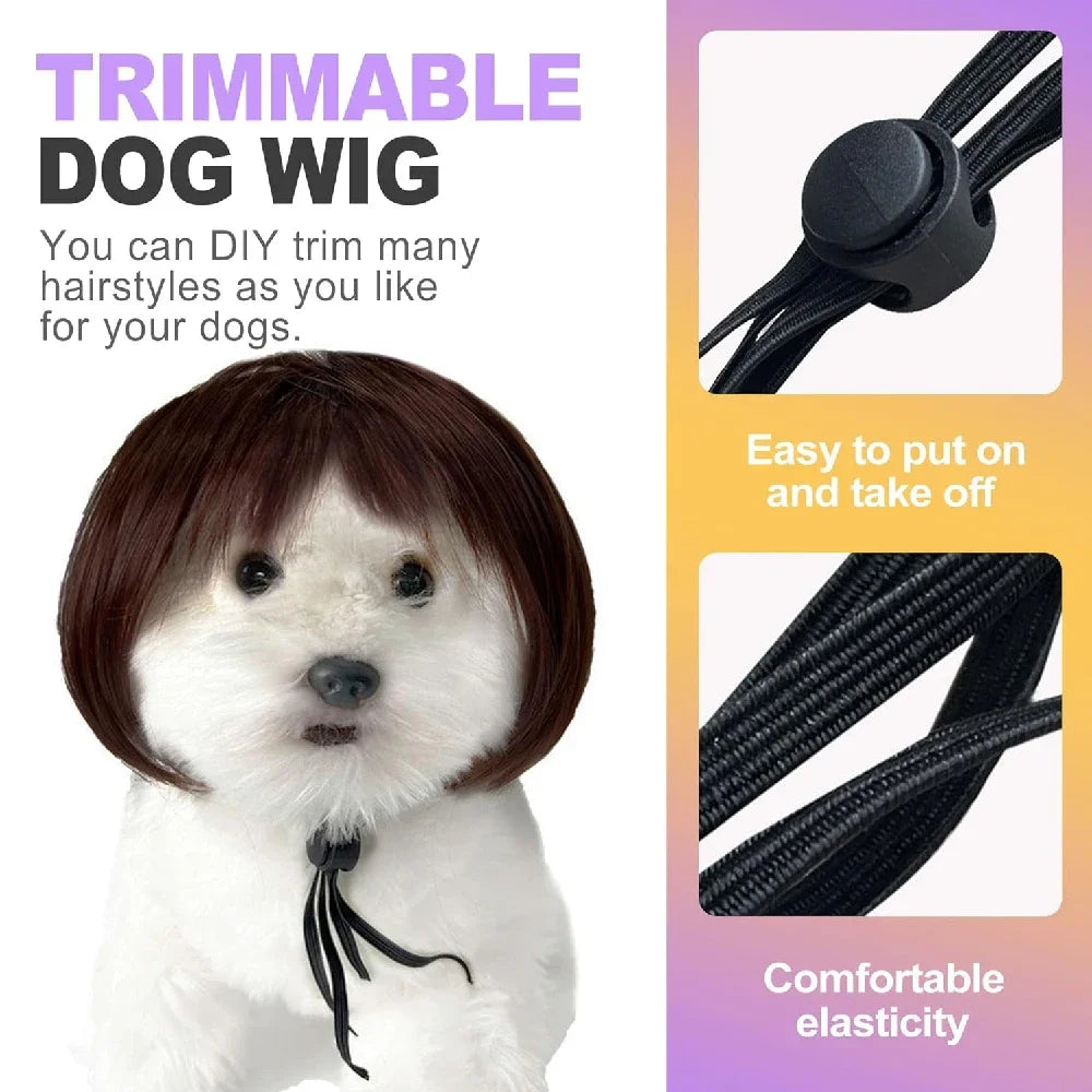 Cat Wig Accessories Dog Headdress Funny Costume Puppy Cosplay Dress Up Cute Pet Wig Cosplay Funny Props Head Accessories