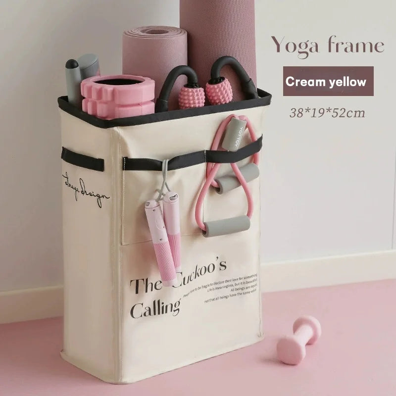 Yoga Storage Basket Sports Equipment Storage Foldable Miscellaneous Items Yoga Mat Organizer
