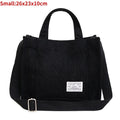 Women's Canvas Casual Tote Bag Retro Art Canvas Crossbody Bags for Women Corduroy Zipper Shoulder Handbags Luxury Designer Sac