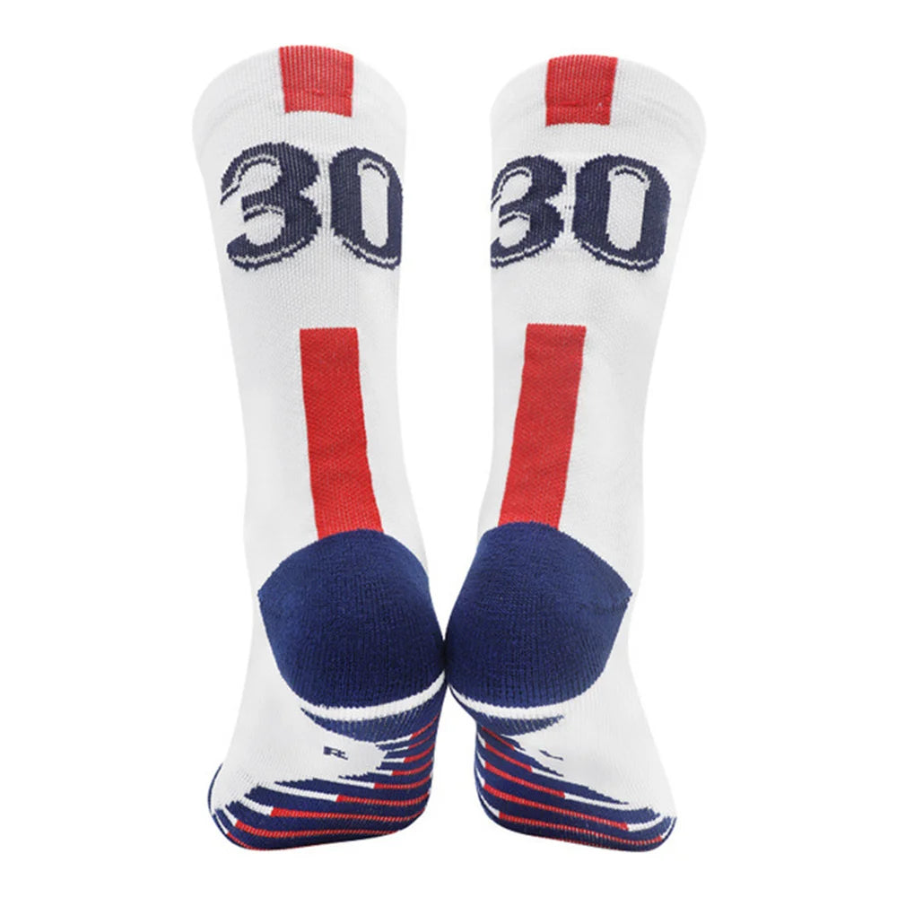 Kids Soccer Socks Number 10# Star 7# Mid-tube Boys Cycling Socks Outdoor Towel Bottom Fashion Men's Sport Football Short Socks