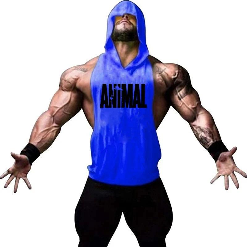 Men's Vest Sleeveless Sweatshirt Gym Top Men Man Sleeveless Shirt Bodybuilding Fitness Clothing T-shirt Singlets Singlet Clothes