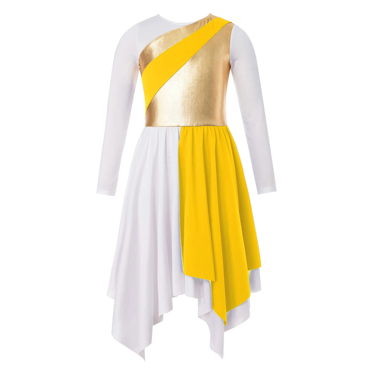 Kids Girls Liturgical Praise Dress Lyrical Dance Performance Costumes Children Church Choir Worship Ballroom Dancing Dancewear