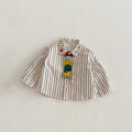 MILANCEL Spring Kids Shirts 9M-5T Cartoon Colorful Car Girls Blouse Engineering Vehicle Series Boys Clothes Children Pants