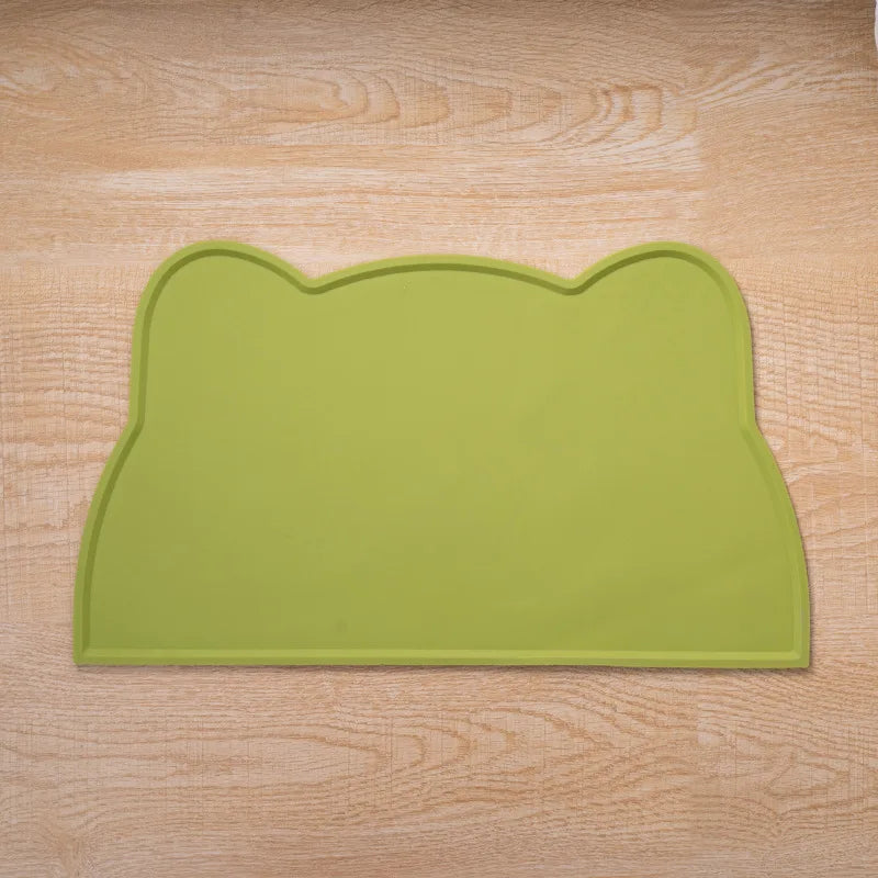 Pet Feeding Mat For Dogs & Cats Multiple Colors Silicone Waterproof washable Cat Food Bowl Mat With Raised Edge Cat Dog Placemat