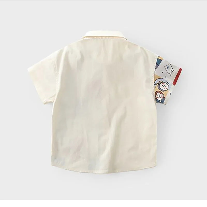 Fashion Boys Shirts Summer Toddler Kids Tops Cotton Children's Clothes