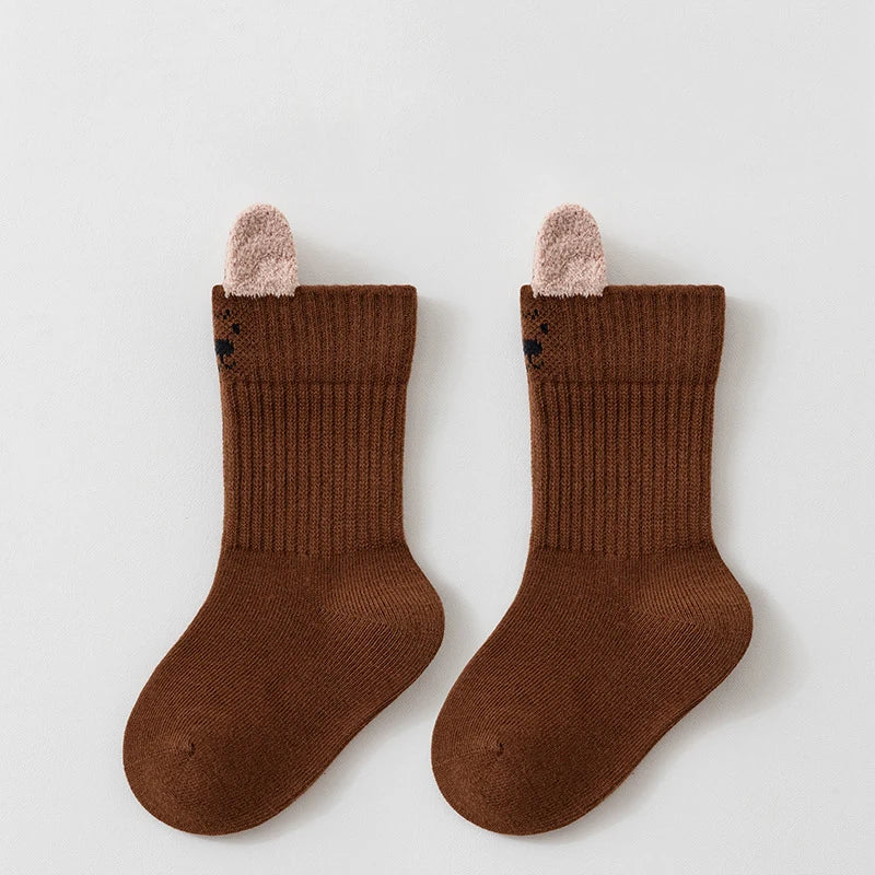 Cute Kids Socks For Girls Boys Soft Cotton Baby Toddler Boy Girl Sock Cartoon Children's Short Socks Autumn Winter 0-8Years