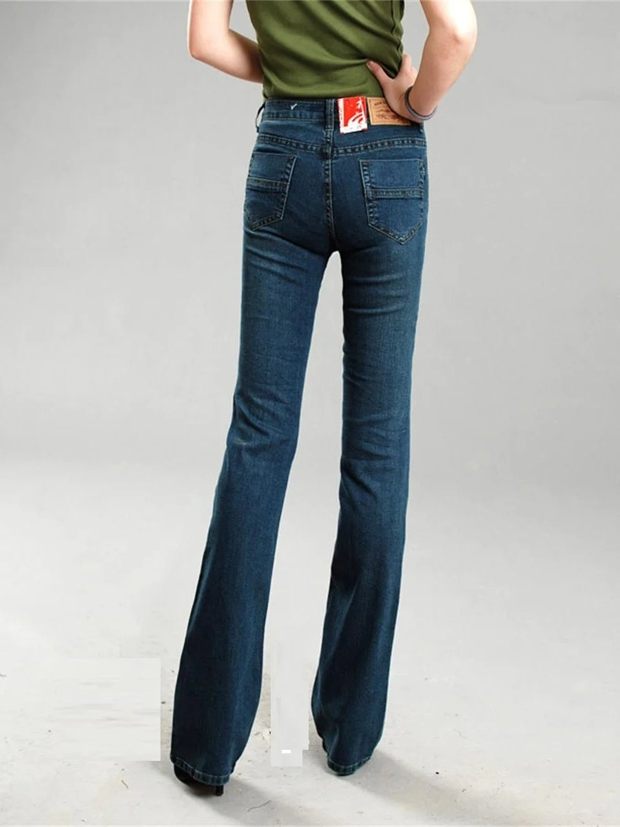 2026 High-Quality Women's Spring/Summer Mid Waist Micro Flared Jeans Fashionable And Comfortable Casual Pants