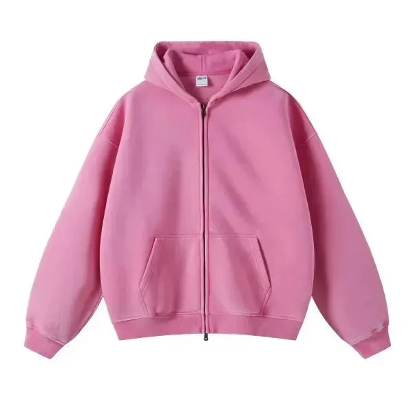DAVIDSHAO Hoodies Oversized Unisex Acid Wash Hoodie EU US Size 350g Heavyweight Fleece Vintage Sweatshirt Men Women Streetwear