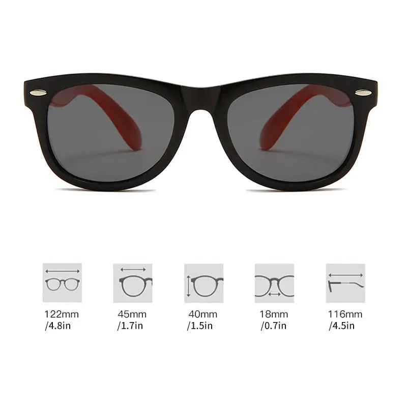 Kids Silicone Sunglasses Boys and Girls Fashion Trend Polarised Sunglasses Outdoor Travel Portable Sunglasses