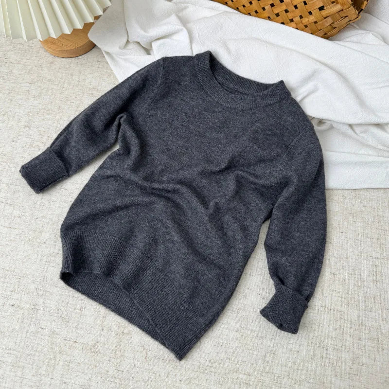 Kids Pullover Ultra-Soft Baby Wool Knitted Sweater for Boys & Girls Autumn Winter Warm Casual Versatile Children Tops Clothes