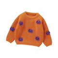 Newborn Baby Sweaters Knitted Fashion Orange Halloween Pumpkin Knitting Infant Kids Boys Girls Pullovers Tops 1-3Y Children Wear