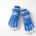Kids Waterproof Ski Gloves Thermal Winter Warm Snow for Boys Girls 7-14 Years Adjustable Wrist Strap Windproof Cuff Fleece Lined