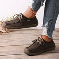 New Women's Casual Loafers Soft Sole Comfortable Lace Up Moccasins  Walking Daily Shoes for Women