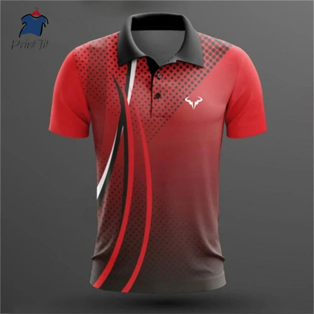 Summer polo shirts, golf shirts, buttoned breathable, quick-drying, sweat-absorbing short-sleeved men's clothing, summer sports