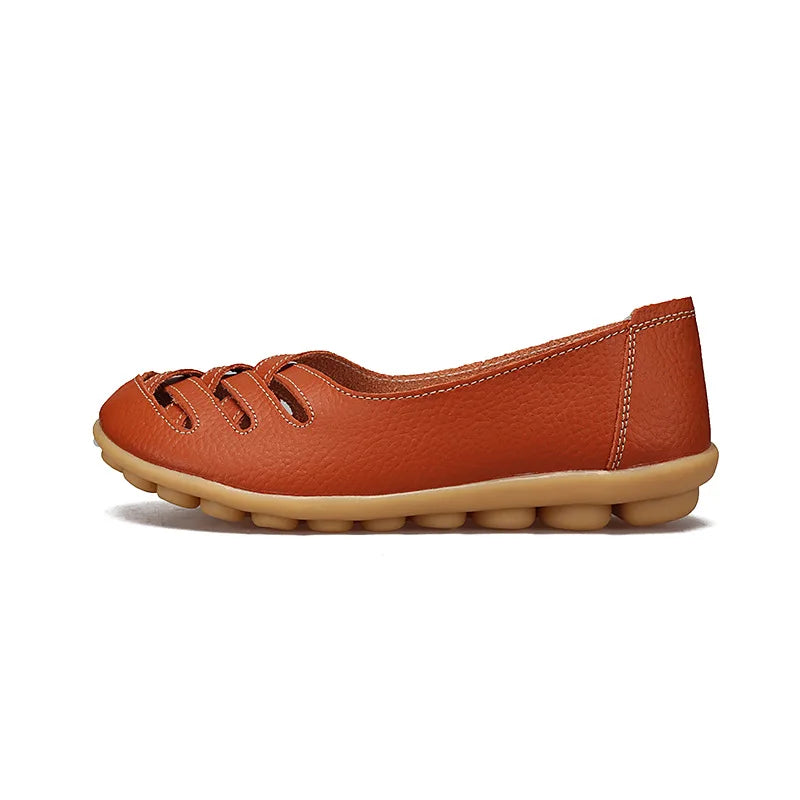 Loafers For Women 2021 Hollow Out New Moccasins Women'S Ballet Flats Pu Leather Female Shoes Woman Loafers Tenis Feminino