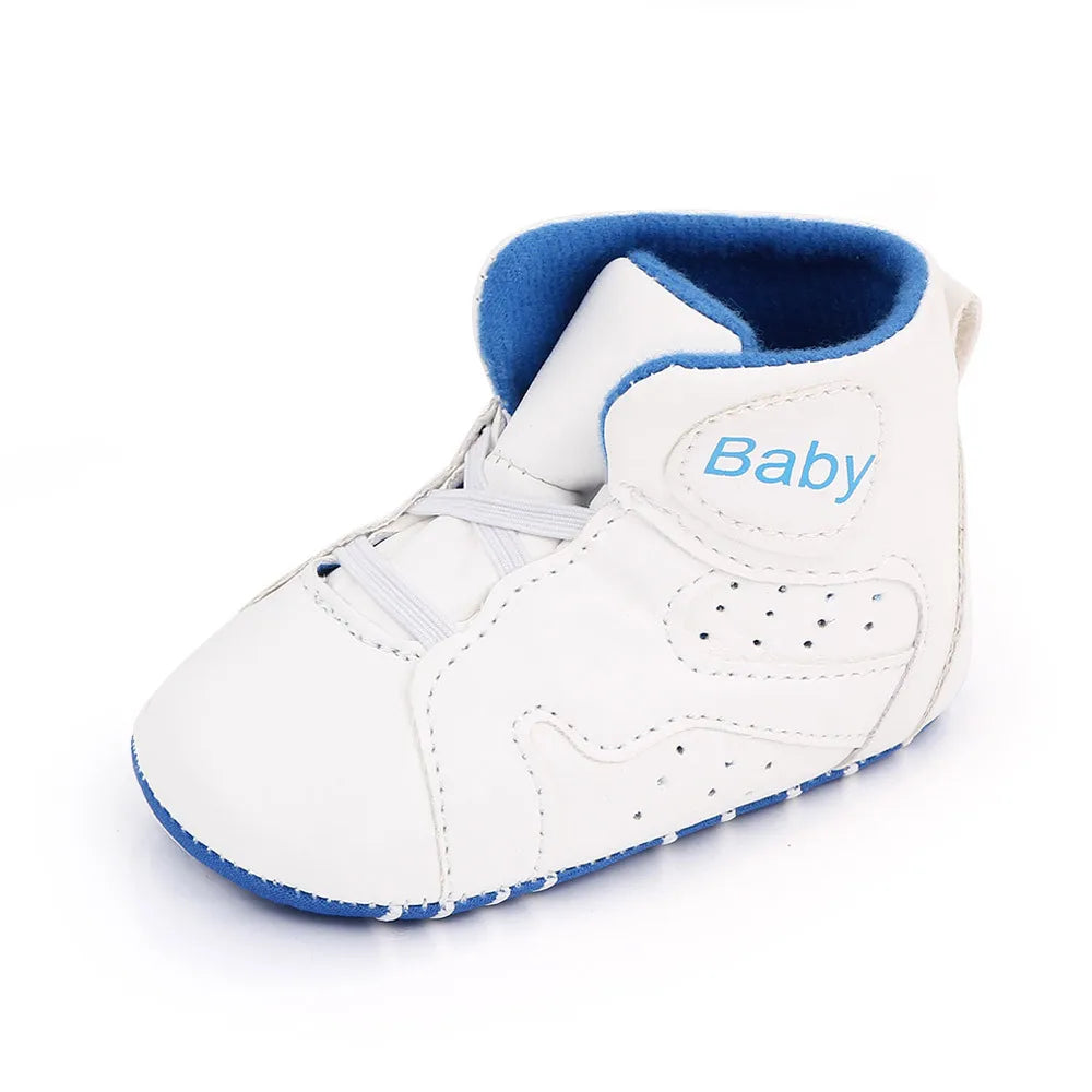High Top Baby Sneakers Soft Sole Non-slip Comfortable Baby Boy Baby Girl Football Basketball Sports Shoes Infant Toddler Shoes
