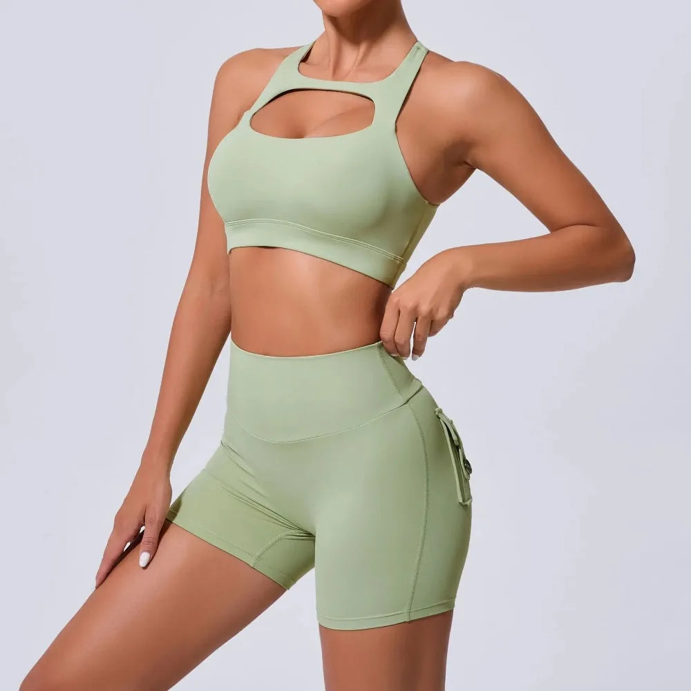 Sports Bra Push Up Yoga Bras Women Workout Top Fitness Clothing Gym Clothes Woman Sportswear Black Beige Gray Blue Green 2026