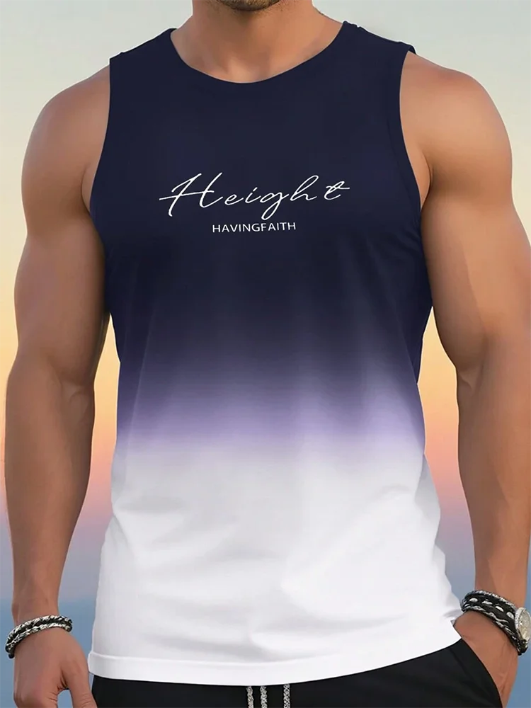 Summer Daily Casual Men's Tank Top Urban Street Fashion Men's Tank Top Outdoor Sport Men's Sleeveless T-shirt 3D Printing