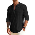 Animal Game Luxury Men's Cotton Shirts Henley T-Shirts Long Sleeve Casual T-Shirts Solid Tops Hawaiian social Shirts for Men