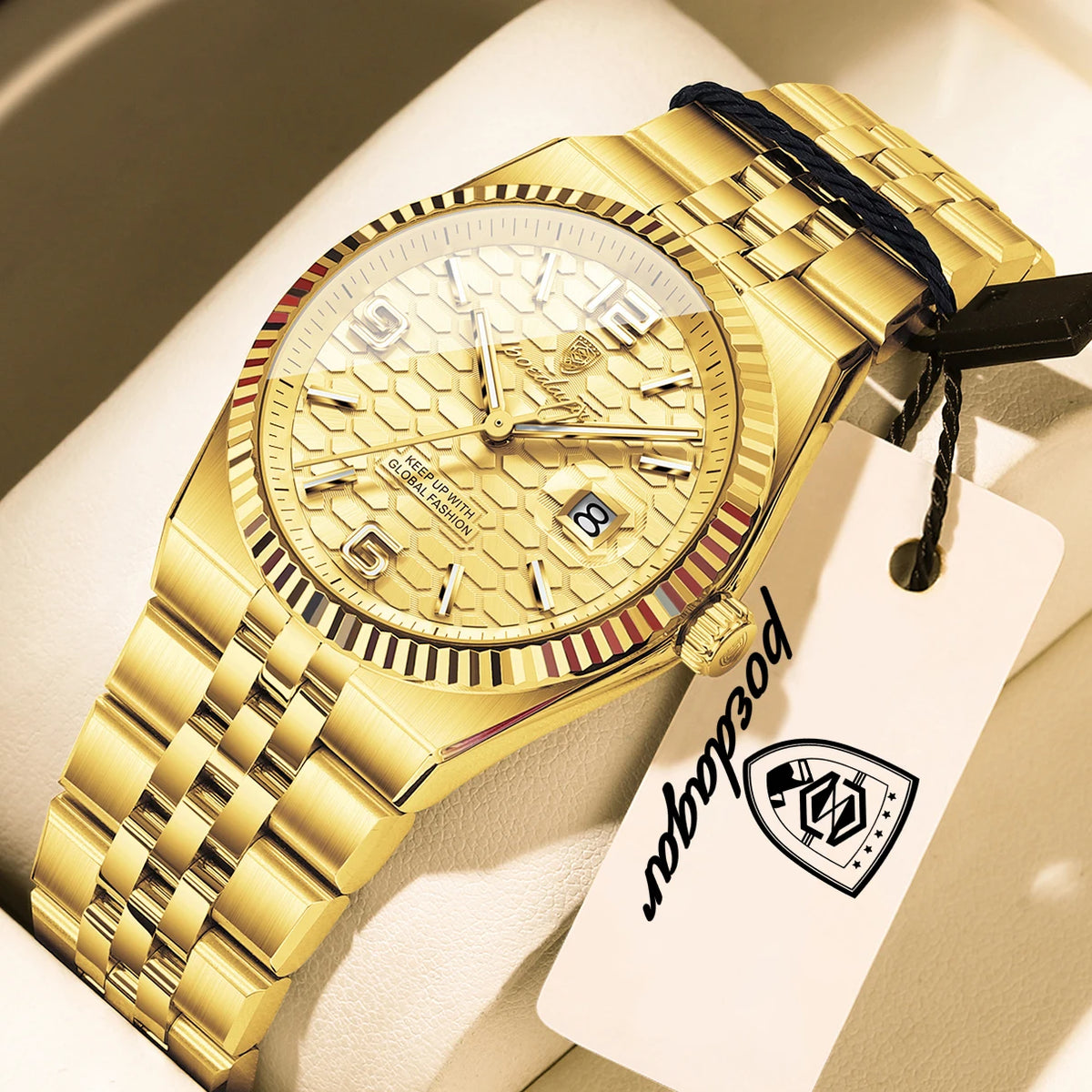 POEDAGAR Casual Women's Watches Luxury Stainless Steel Date Watch For Woman Luminous Waterproof Quartz Fashion Ladies Wristwatch