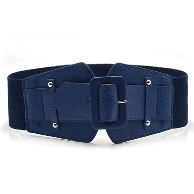 New Women Wide Belt For Dresses Elastic Belts Female Waist Strap Fashion Dress Waistband Decorative Accessory Personality Belt