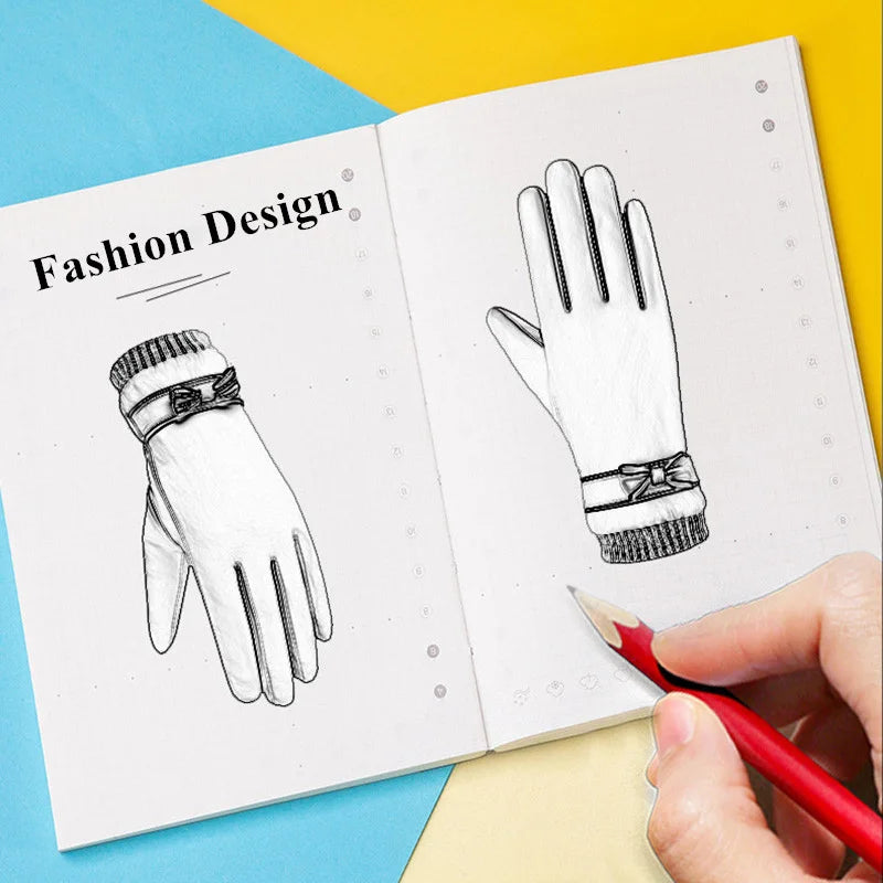 Fashion Female Gloves Winter Windproof Waterproof Internal Plush Warm Mittens Lady Touch Screen Skin-friendly Soft Women Gloves