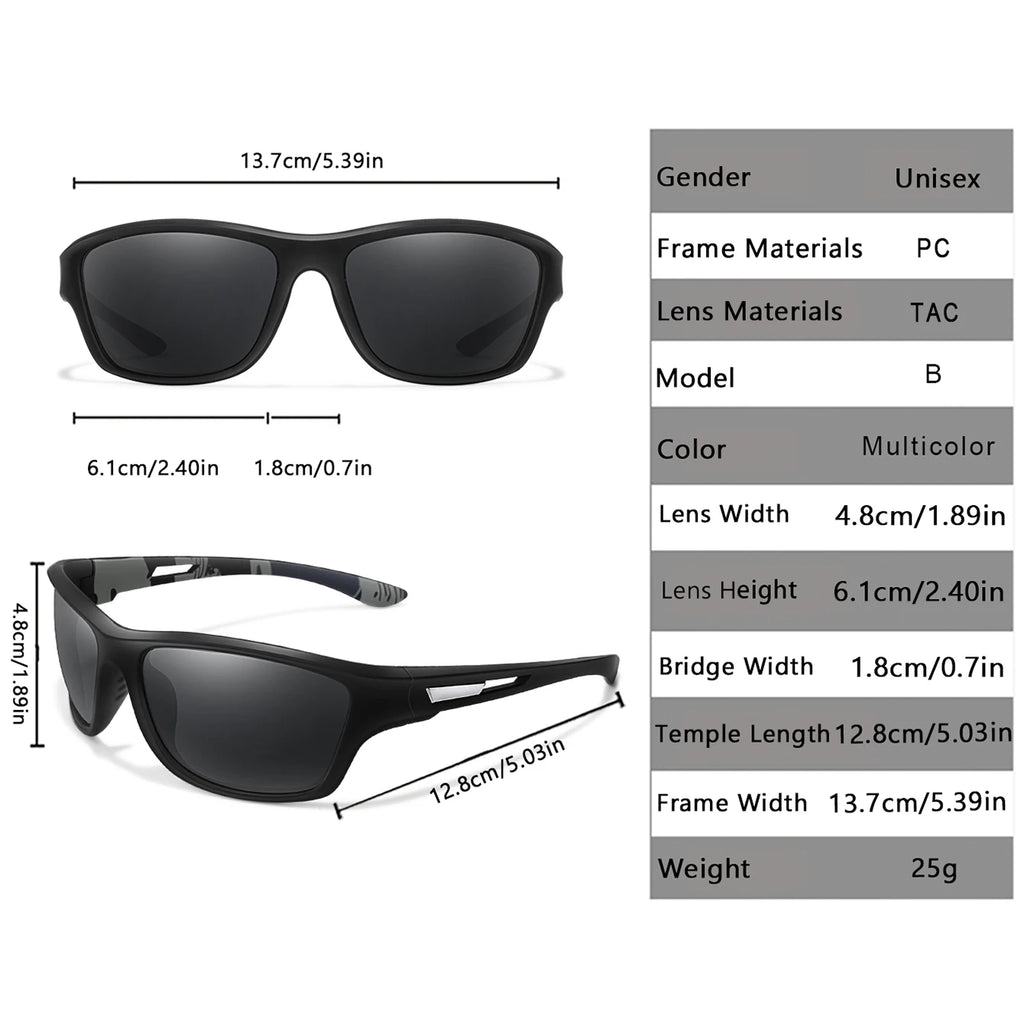 Men's Polarized Cycling Sunglasses Men Women Outdoor Sports Driving Hiking Sun Glasses Fishing Anti-glare UV400 Eyewear TAC Lens