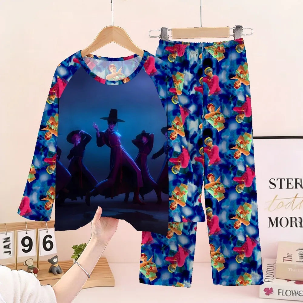 Full Sleeve Girls Pajamas Sets Pyjamas Kids 2Pcs Homewear Children's Sleepwear for Boys Baby Pajamas Teens Cosplay Nightwear