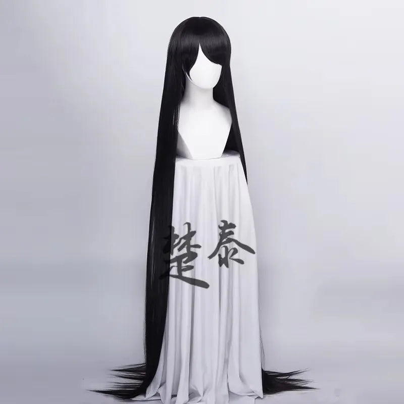60inch 150cm Long Women Cosplay Wigs 5 Colors Straight Black White Silver Grey Brown Pink Synthetic Hair Halloween Party Role
