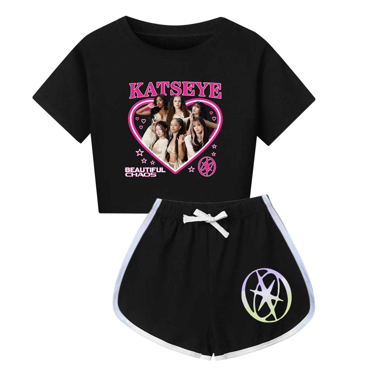 Summer Fall Girls Boys Pajama Sets KPop Girls Group KATSEYE Pyjamas Children Cotton Sleepwear Baby Underwear Set Kids Clothes