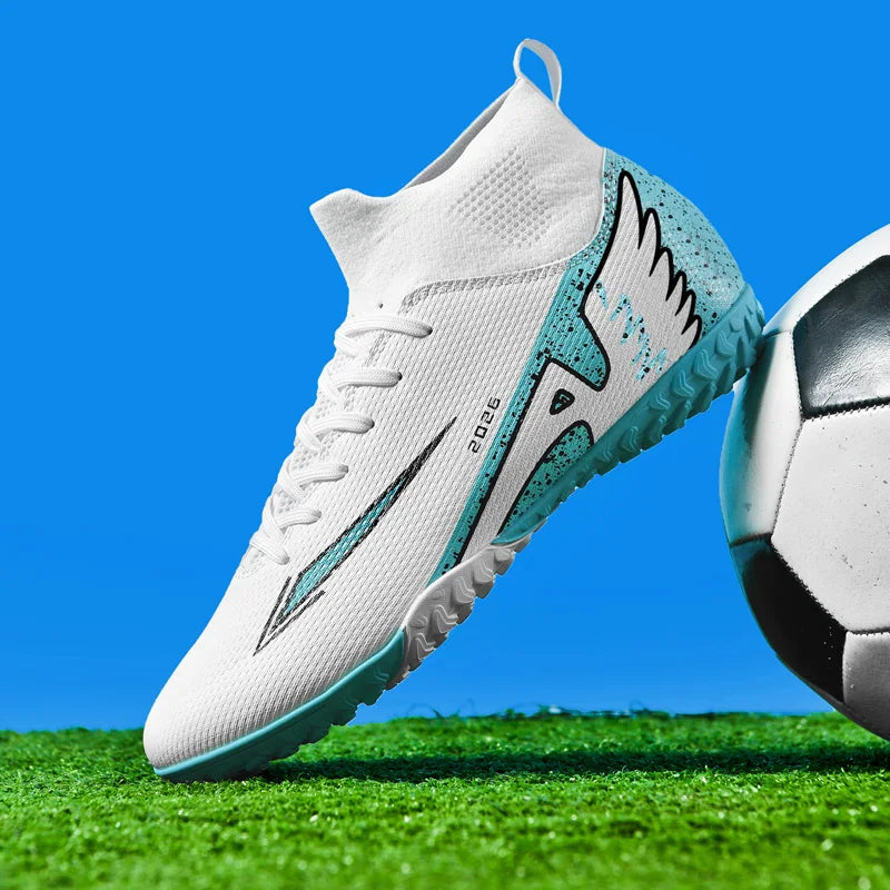 New Men Soccer Shoes High-quality Indoor Football Boots Sports Shoes Futsal High Ankle Non-Slip Outdoor Ultralight Non-Slip