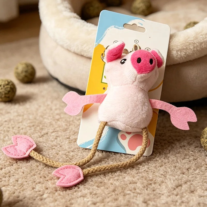 Cat Dog Toys Sound Interactive Plush Pig Pet Products Large And Small Dog Chew Squeak Toy Puppy Teething Cleaning Pet Supplies