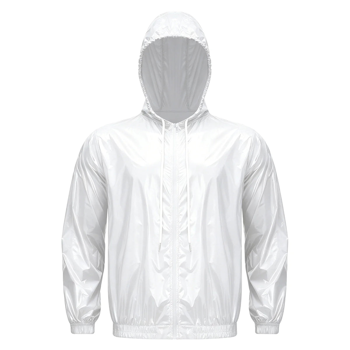 Mens Waterproof Hooded Jacket Tops Breathable Raincoat Waterproof Windproof Outdoor Biking Fishing Jacket Hood Outerwear