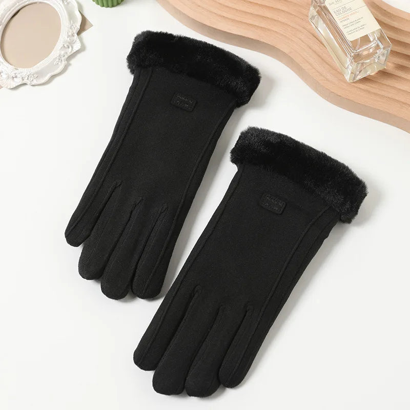 Women's Winter Warm Touchscreen Gloves Plush Lined Thick Outdoor Leisure Protection