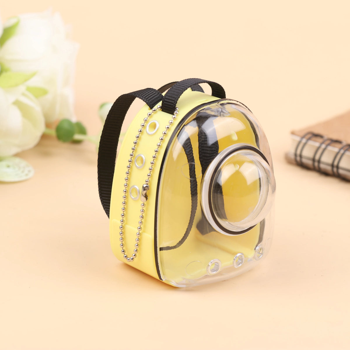 Dollhouse Adornment of Mini Backpack Cat Pet: Micro Landscaping Model, Pretend Play Toys.