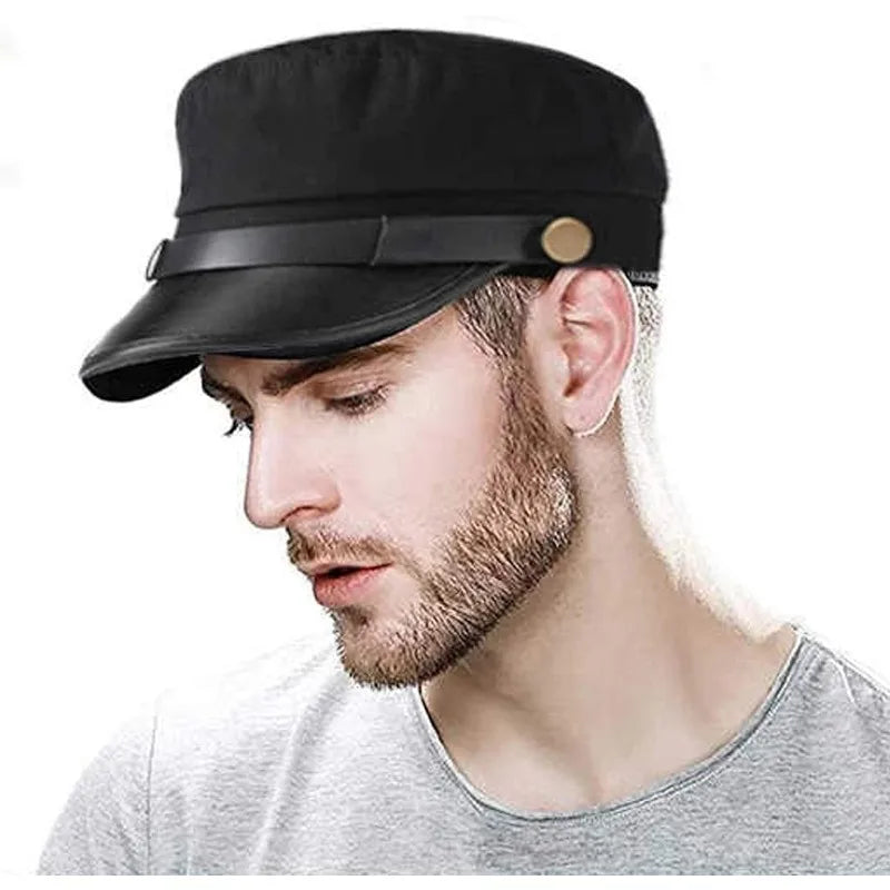 Chauffeur Hat for Men Women, Classic Vintage Captain Hat Newsboy Cap Costume Hats