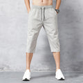Summer Cropped Trousers for Men, Ice-Feel Breathable Stretch Trousers, Casual Versatile Shorts