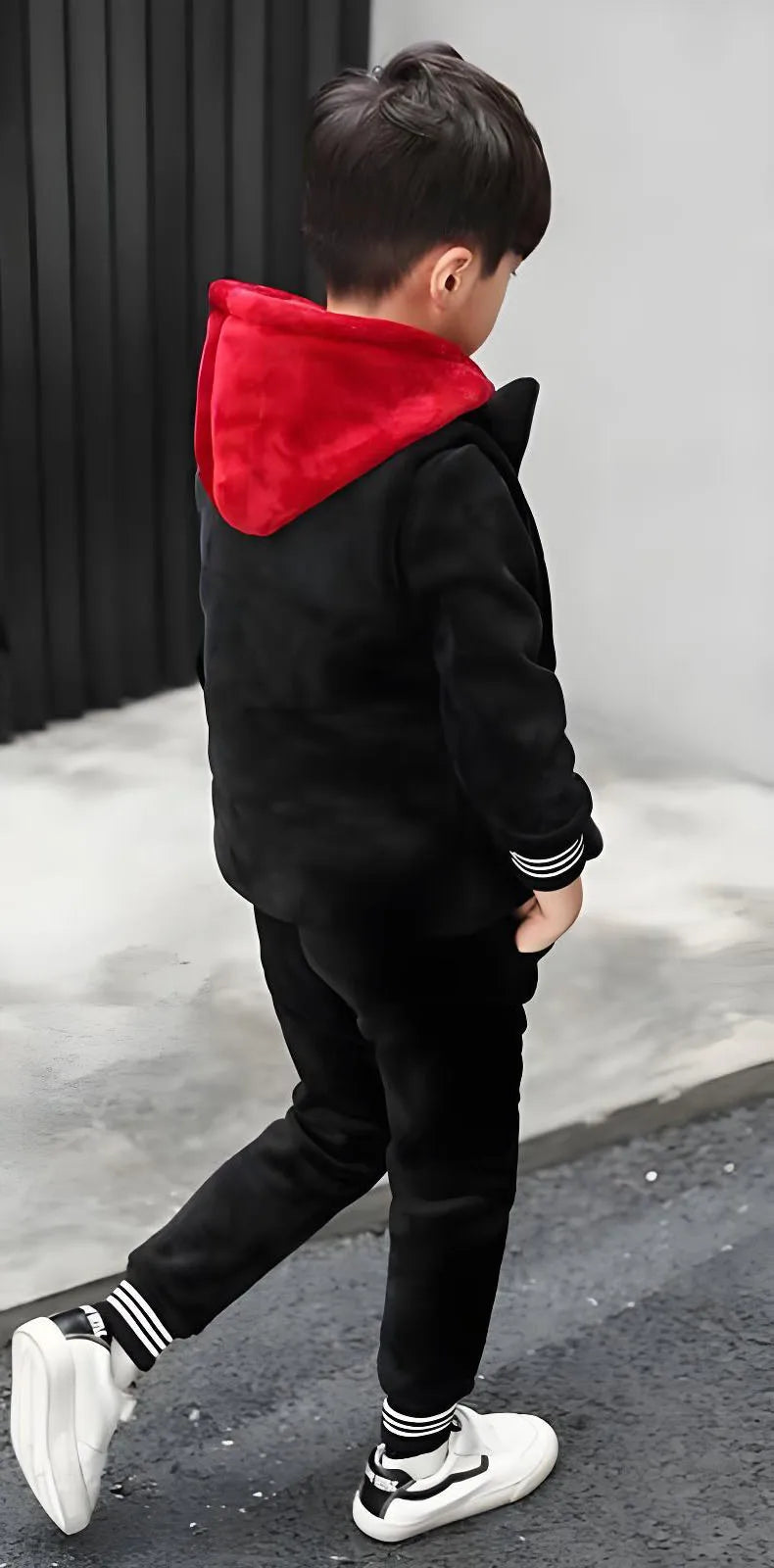 Winter Boys Tracksuit Autumn Toddler Teenager Clothes Tiger Velvet Jacket + Sweater + Pant Children Kids 4 5 6 8 9 10 11 12 Year