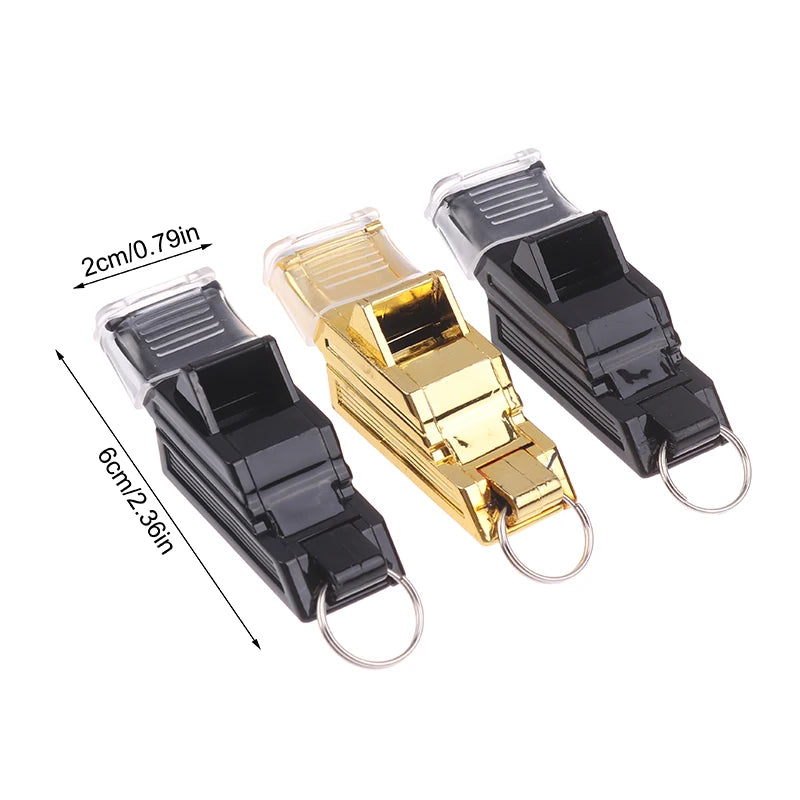 ★▲Professional Football Referee Whistles With Lanyard Box Big Sound Plastic Whistles Basketball Whistles  Equipment