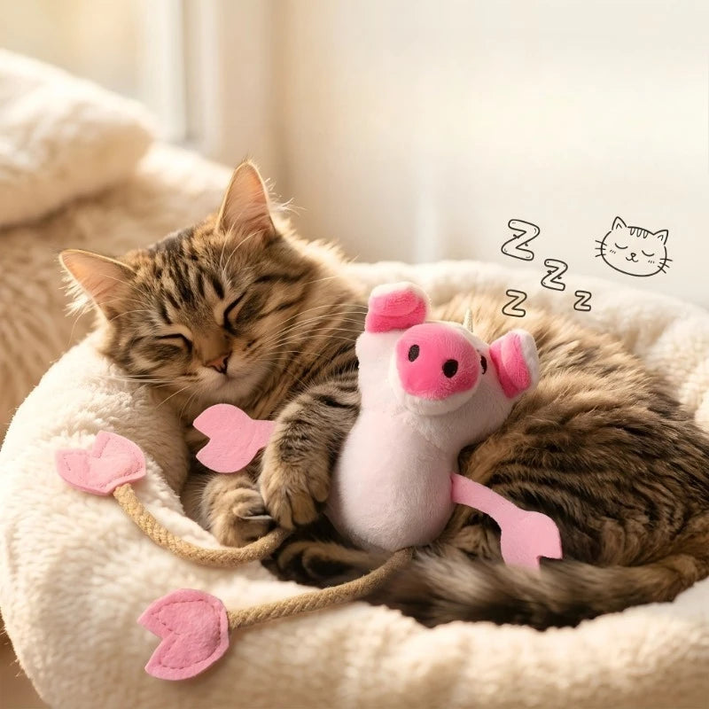 Cat Dog Toys Sound Interactive Plush Pig Pet Products Large And Small Dog Chew Squeak Toy Puppy Teething Cleaning Pet Supplies