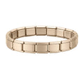 Men's Women's Jewelry DIY 9MM Width Italian Elastic Charm Bracelets Gold Silver Solid Color Stainless Steel Fashion Bangle Basic