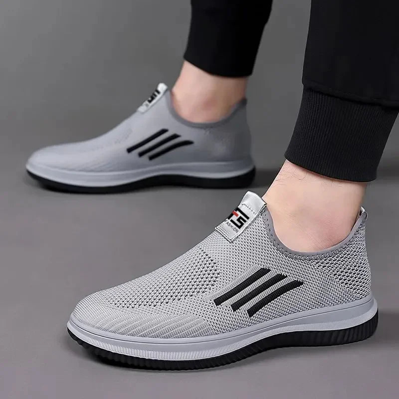 Men's Loafers Mesh Breathable Sneakers Non-Slip Casual Shoes for Men Comfortable Slip-on Walking Shoes Fashion Men Driving Shoes