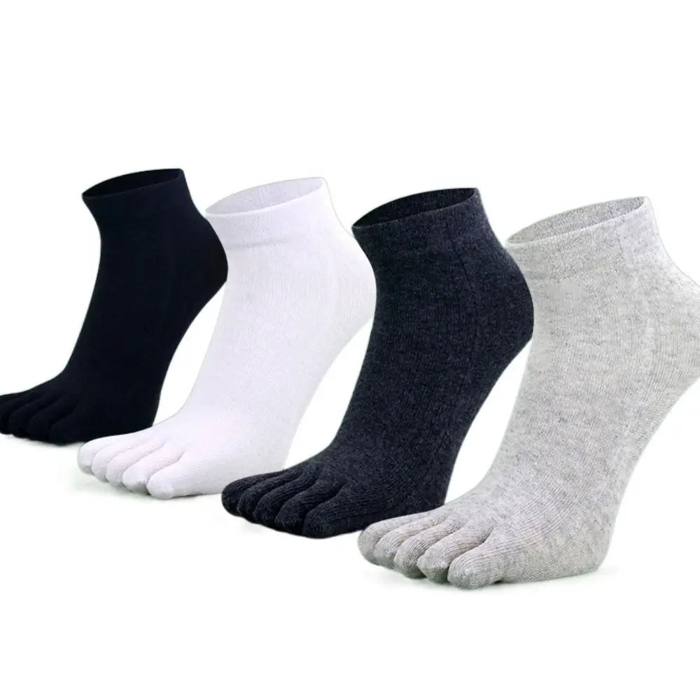 Business Men Short Socks Ankle Crew Socks No Show Socks Cotton Ankle Socks Five Fingers Socks Men'S Split Toe Sock Toe Socks