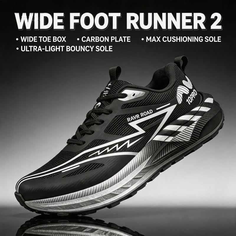 Men Sports Shoes Wide Toe Box Running Sneakers Women Thick Soled Anti Slip Cushion Shock-absorbing Training Carbon Plate Shoes