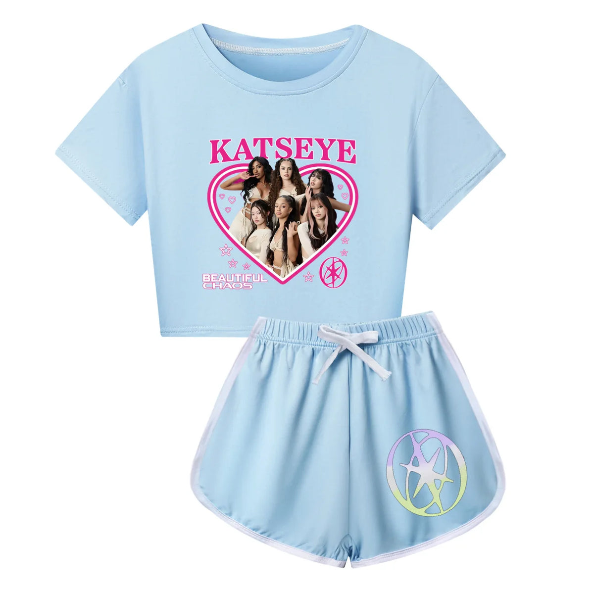 Summer Fall Girls Boys Pajama Sets KPop Girls Group KATSEYE Pyjamas Children Cotton Sleepwear Baby Underwear Set Kids Clothes