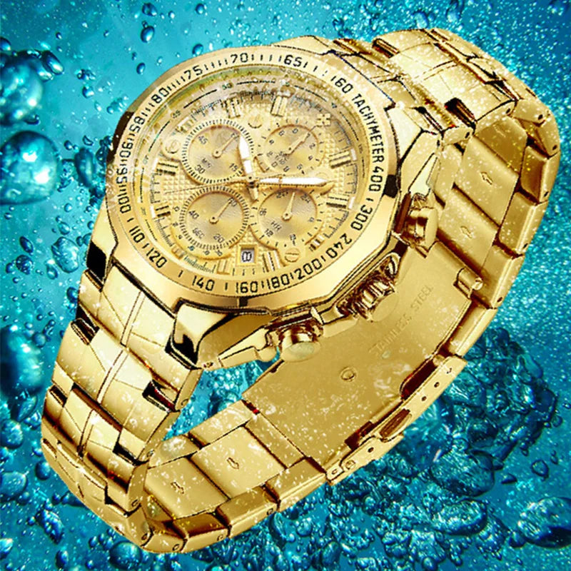 Relogio Masculino WWOOR Mens Watches 2026 Top Brand Luxury Wrist Watches For Men Gold Big Golden Male Chronograph Wristwatch Man